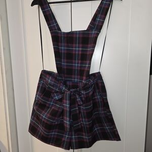 Plaid Pinafore Dress